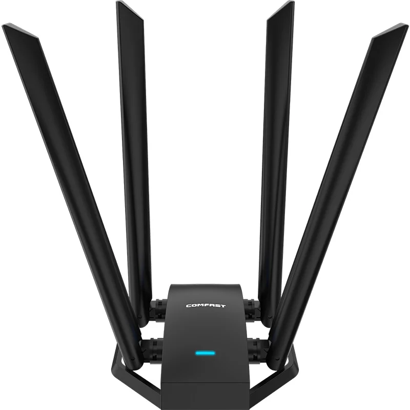 Comfast 1300Mbps 와이파이 어댑터, USB 3.0 어댑터, 와이파이 5Ghz, 4 * 6dbi 안테나, PC Placa De Rede MT7612U Kali Linux Cle 동글 카드