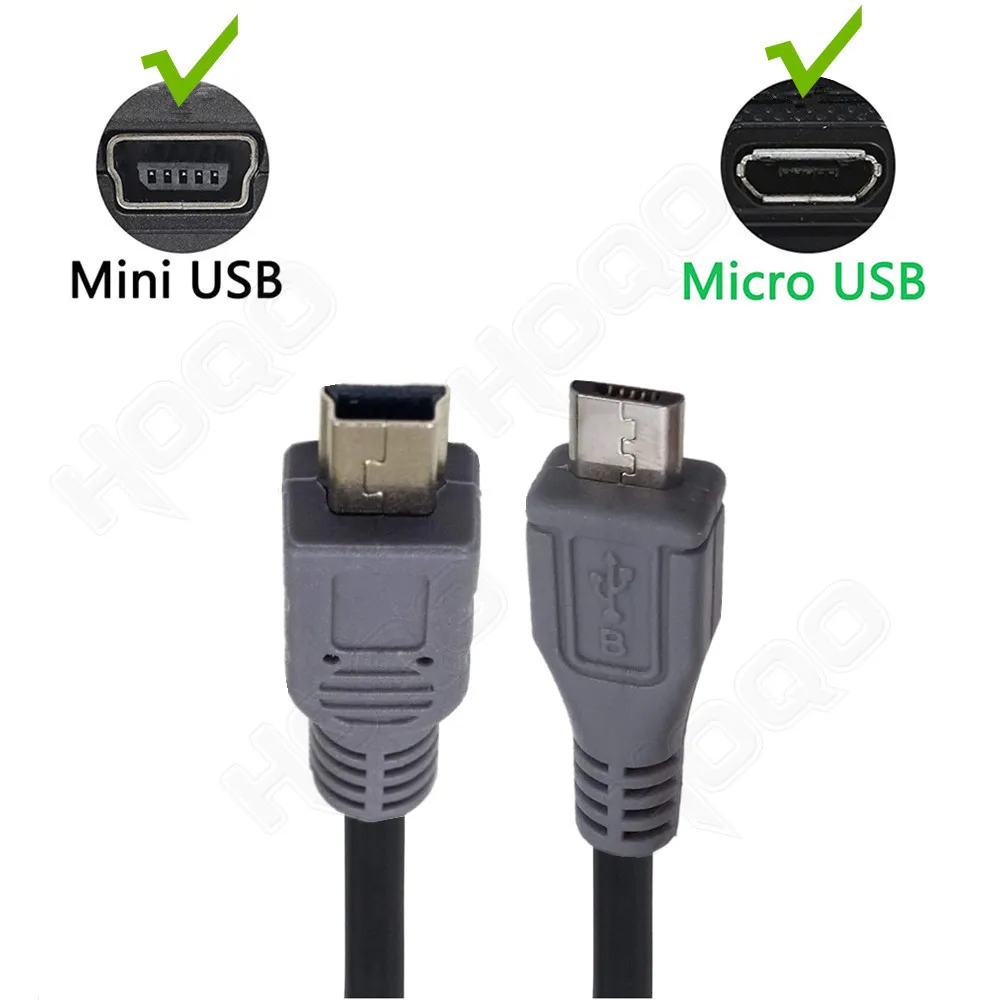 Micro USB Male to Mini USB Sync Charge OTG CHARGER Cable Cord Adapter micro to mini cord for Phone Huawei Samsung