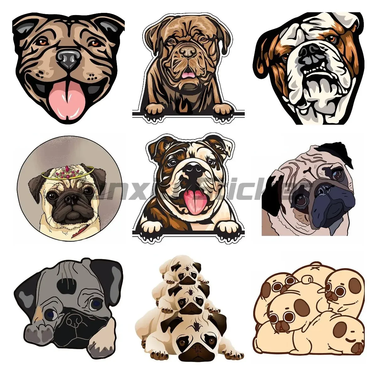 

French Bulldog, Dog, Human Friend, Loyal Dog, Car Sticker, Laptop, Boat, Wall, Window, Helmet, Car Sticker