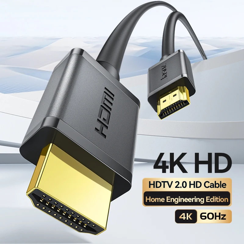 Jasoz 4K HDMI-kabel, compatibel met Xiaomi TV Box, PS5 en PS4. Snelle 4K@60Hz HDMI 2.0-kabel met eARC en Dynamic HDR. Verkrijgbaar in de lengtes 0,5 m, 1 m, 2 m, 3 m en 5 m.