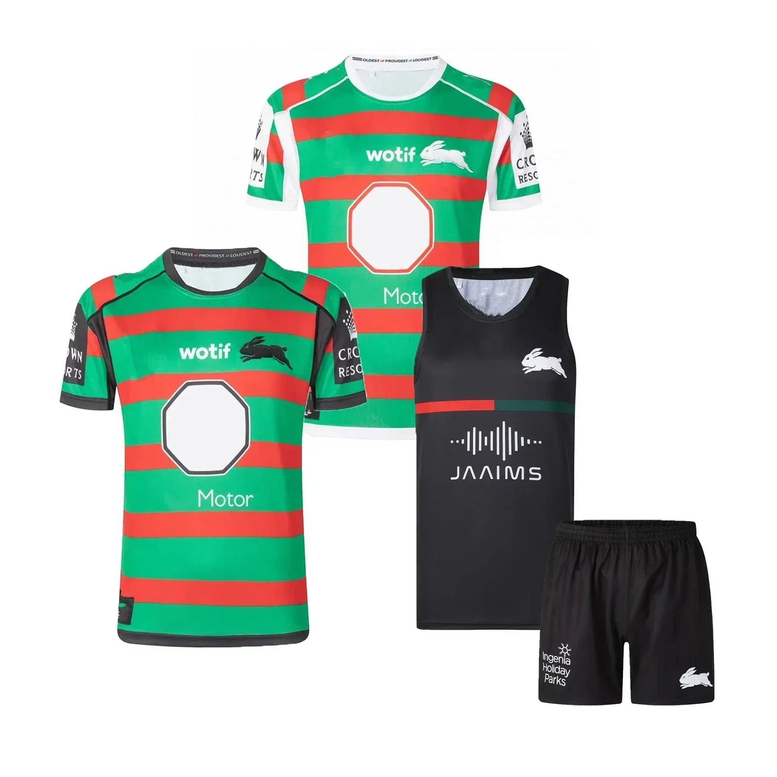 2023 South Sydney Rabbitohs  Men's Replica Home/Away/Singlet Rugby Jersey Sport Shorts S-5XL Customize