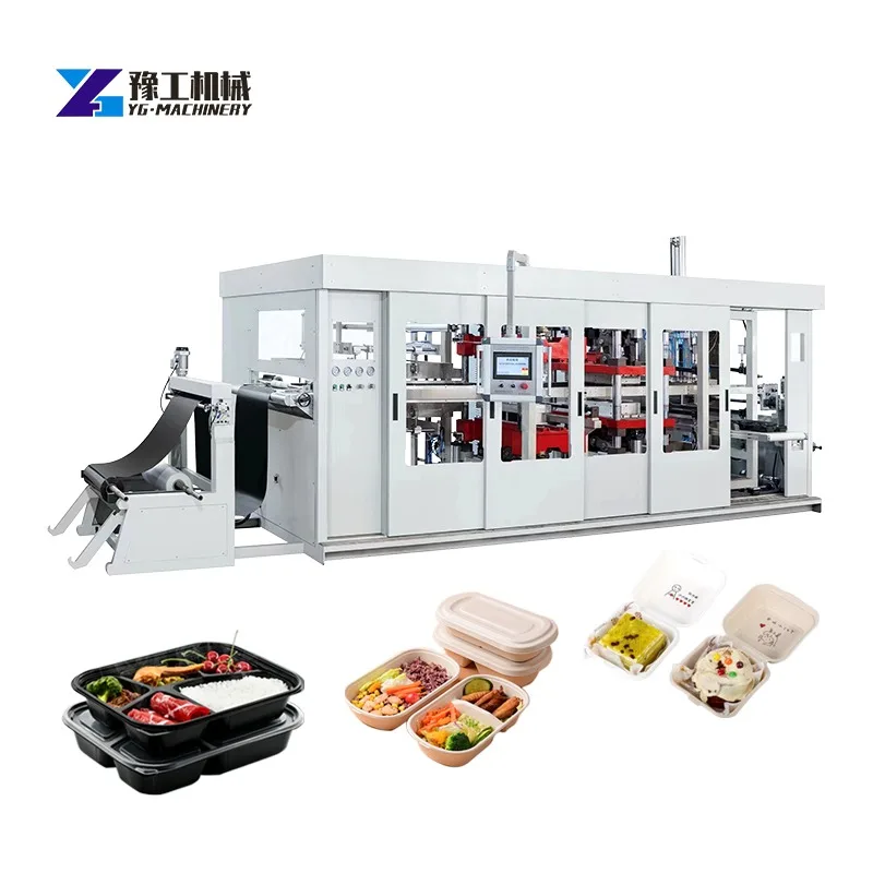 YG High Speed Full Automatic Multi Stations Disposable Plastic Lids/covers Boxes Plates Thermoforming Cup Cover Machine