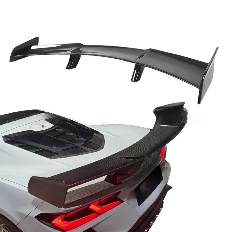 ترقية ZR1 نمط ألياف الكربون الجافة الخلفي الجذع المفسد الجناح لشروليه كورفيت C8 Z51 2025 نموذج سيارة المفسدين مخصص