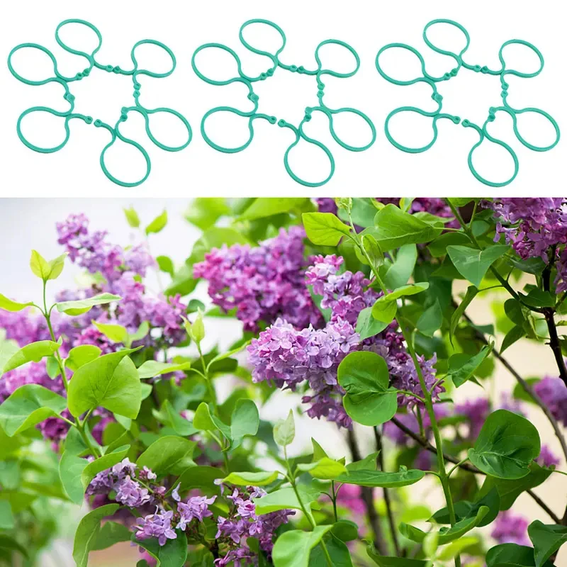 10-60Pcs Garden Vine Support Clips Bright Green Plastic Plant Fixing Clips For Tomato Vines Flower Branches Crawling Plants