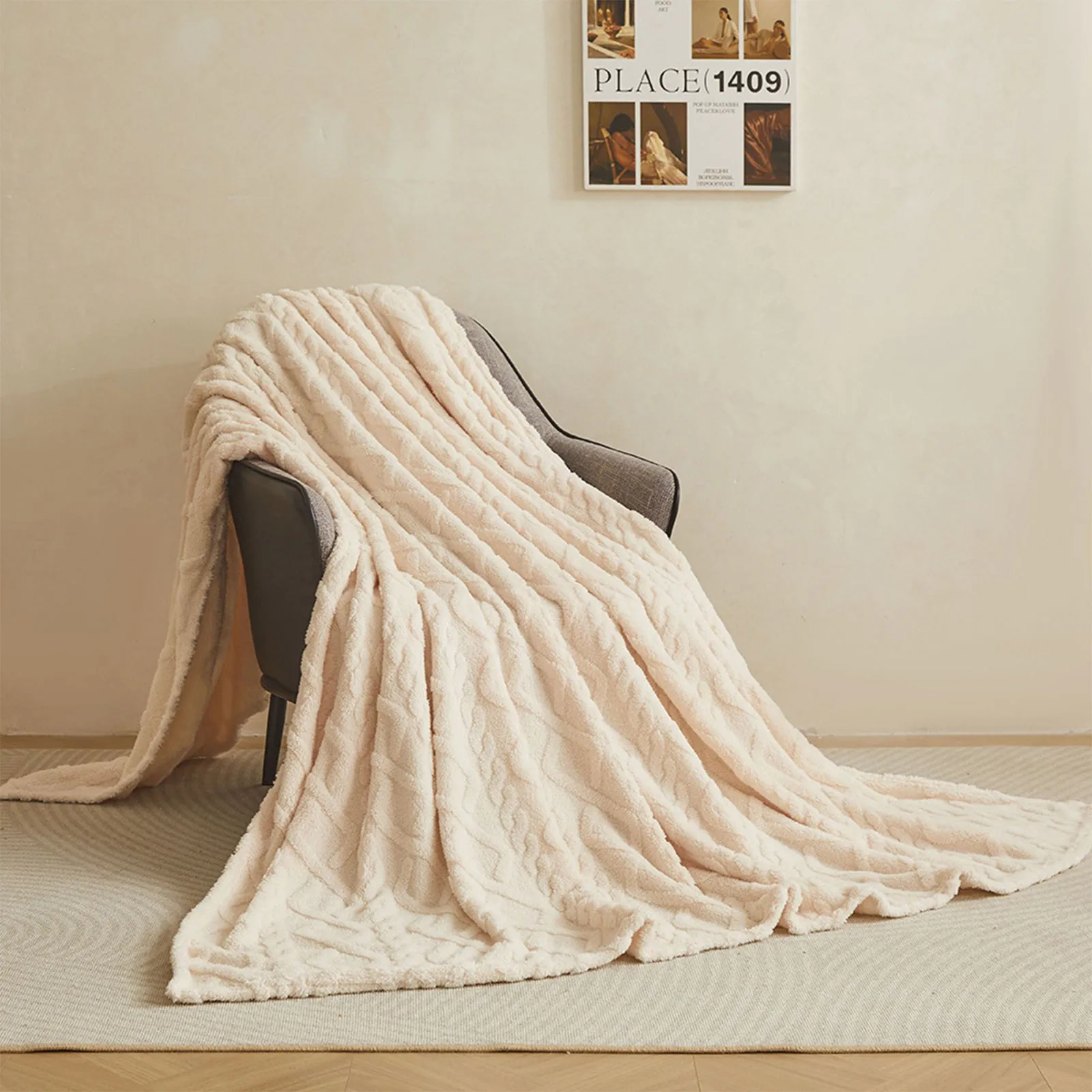 

51 x 63 inches Taffeta Solid Color Blanket Coral Velvet Flannel Blanket Thickened Cover Blanket Gift Blanket Home LUXURIOUS