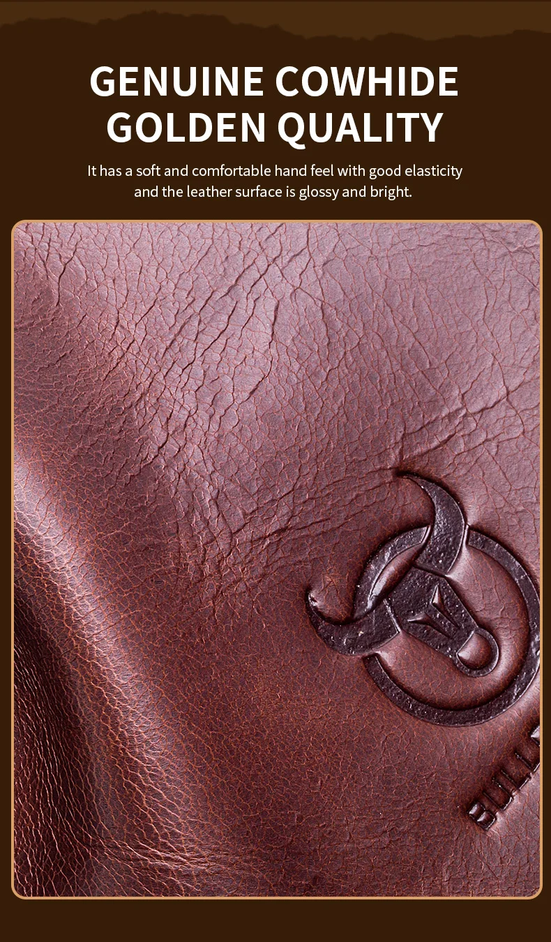 BULLCAPTAIN Echtleder Sling-Rucksack für Herren USB-Ladeanschluss Brusttasche Crossbody Schultertasche Lässiger Tagesrucksack für Arbeit und Reisen – Detail 7