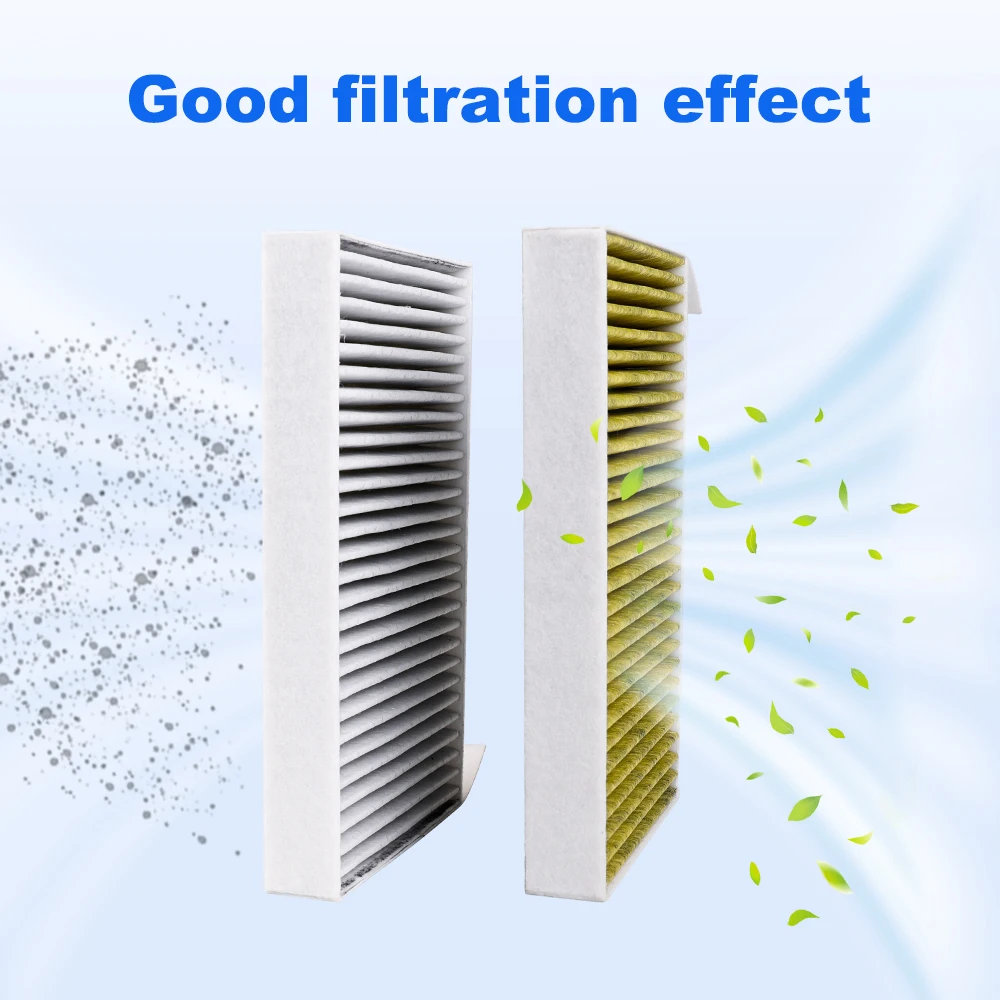 For Tesla Car Air Filter Air Conditioner Cabin Filter with Activated Carbon Replacement  for Tesla Model 3 Model Y 2 Pack