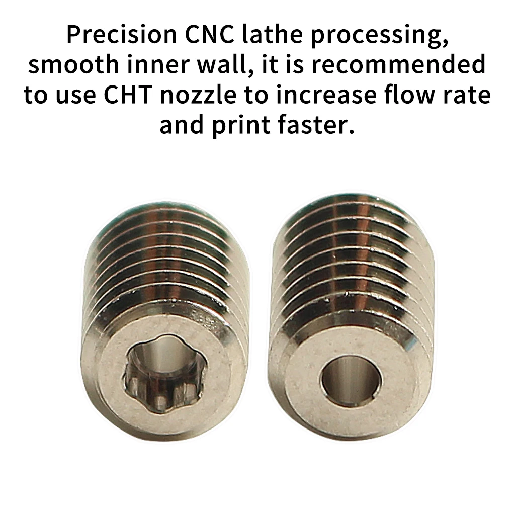 High Flow CHTNozzle Copper Volcano Adapters for CHC PRO CHCB-V Volcano Heater Block to V6 Nozzle ZS V6 Hotend