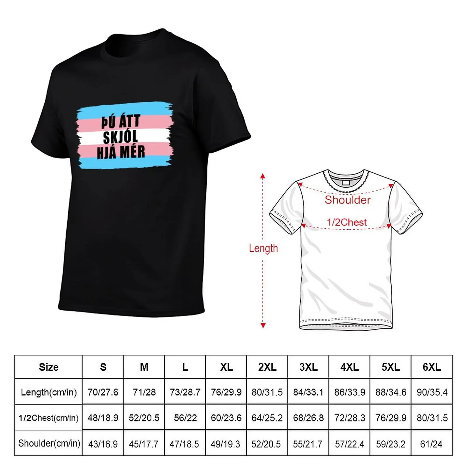 Tú átt skjól hjá mér T-Shirt oversized graphic tee street wear Aesthetic clothing Men's t shirts