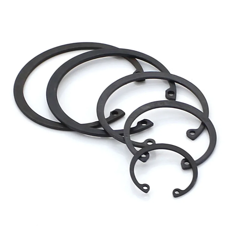 30/50/100/200pcs Circlip C-rings Internal Circlips Black Manganese Steel Circlip Snap Rings M6 - M32