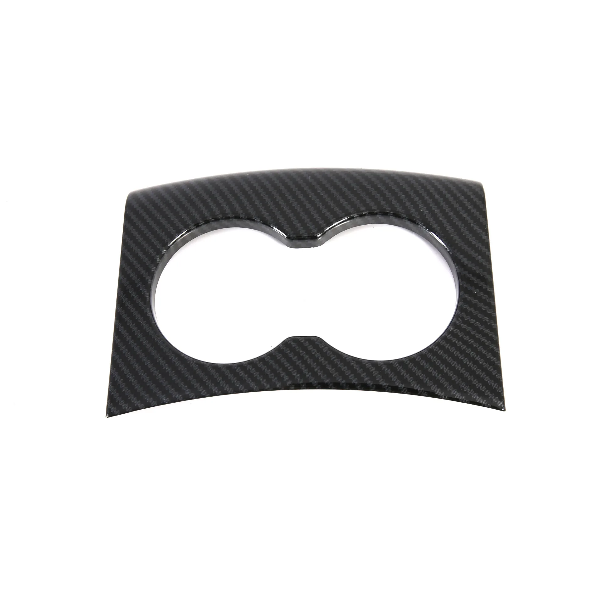 For Tesla Model X S 2012-2020 Real Carbon Fiber Car Cup Holder Panel Trim Cover Decoration Sticker Auto Interio Accessories