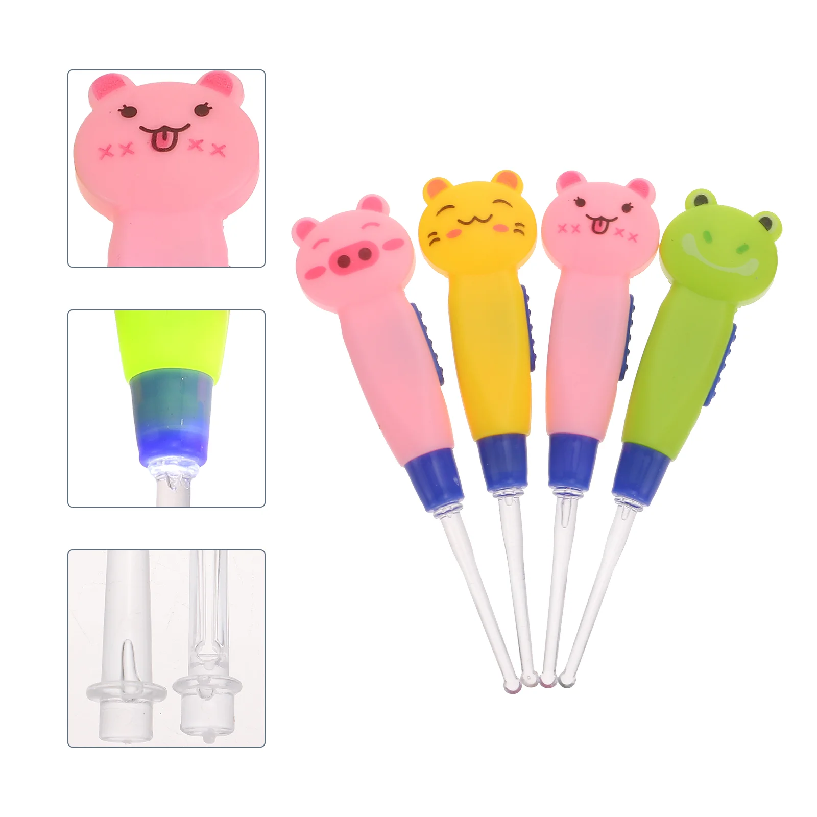 4 Pcs Animal Light Ear Spoon Earwax Cleaner with Lights Baby Child