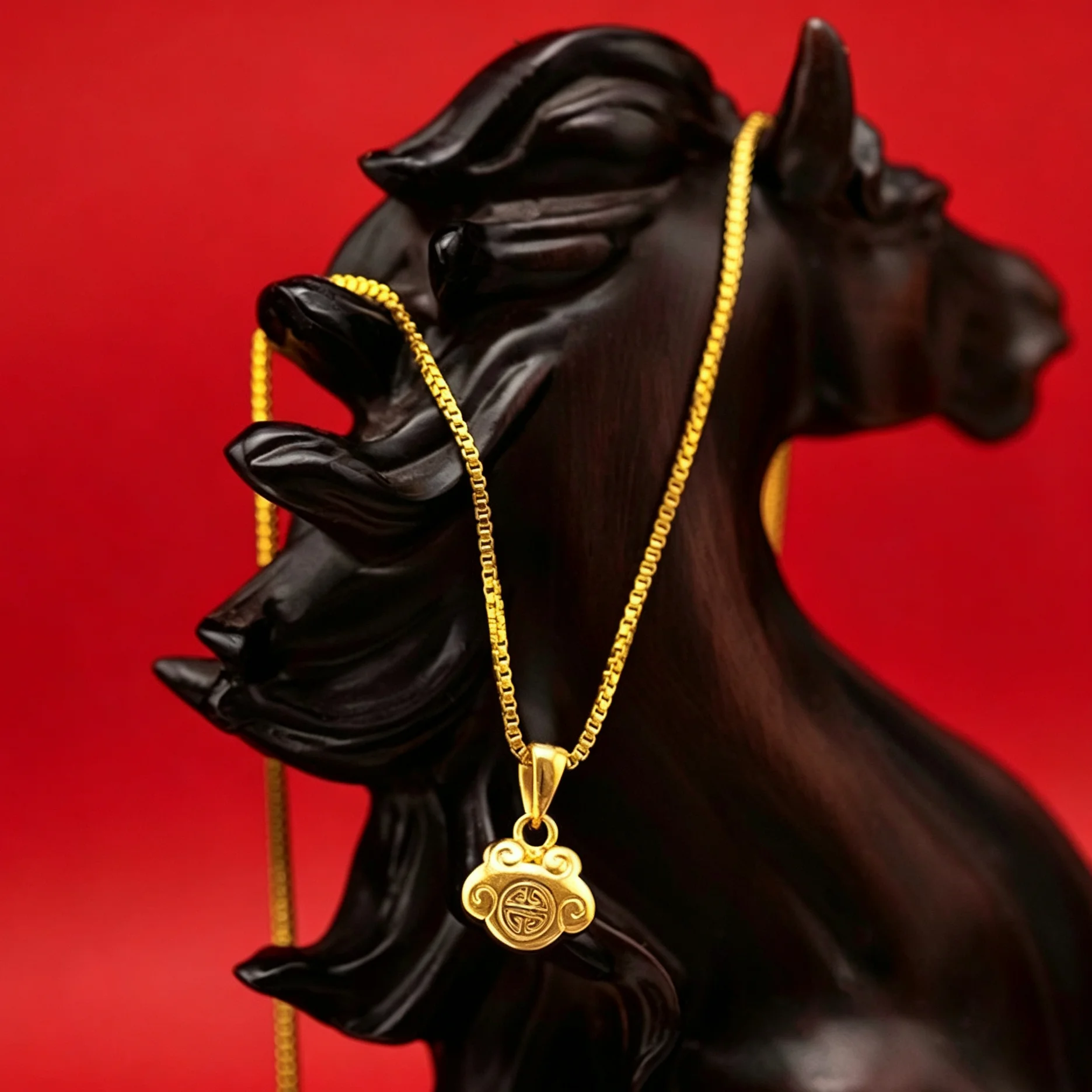 

Золотое ожерелье из настоящего золота 9999 пробы (24K) в стиле Gold Shop, изысканный кулон, новое роскошное красивое украшение для женщин, идеально для вечеринок