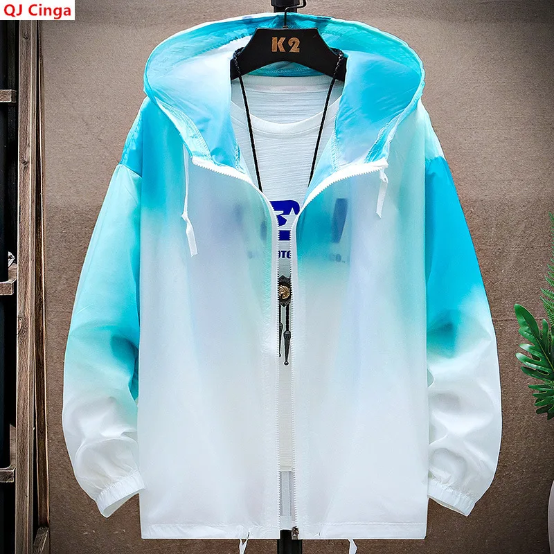 Lightweight Men's Long-sleeve Hooded Jacket, A New Summer Gradient-colored Coat. 2026-2027