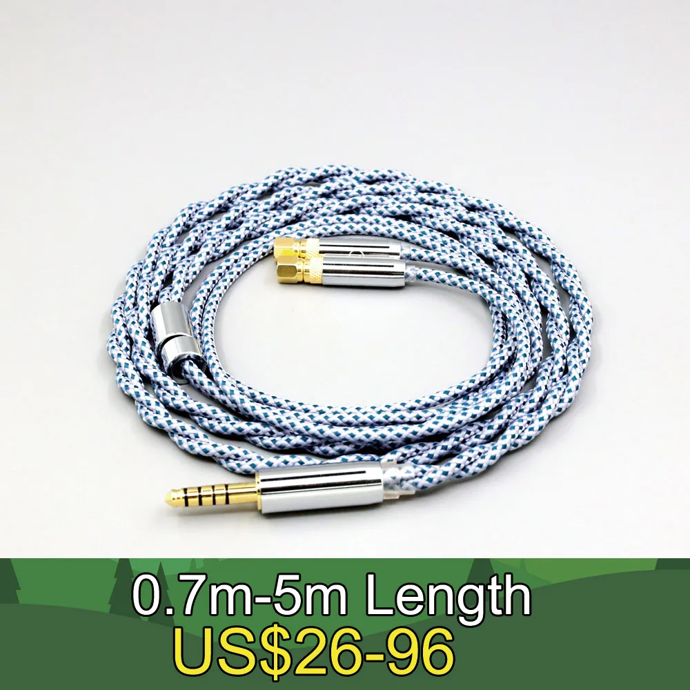 

99% Pure Silver Mix Graphene OCC Shielding Earphone Cable For HiFiMan HE400 HE5 HE6 HE300 HE4 HE500 HE6 Headphone LN008680