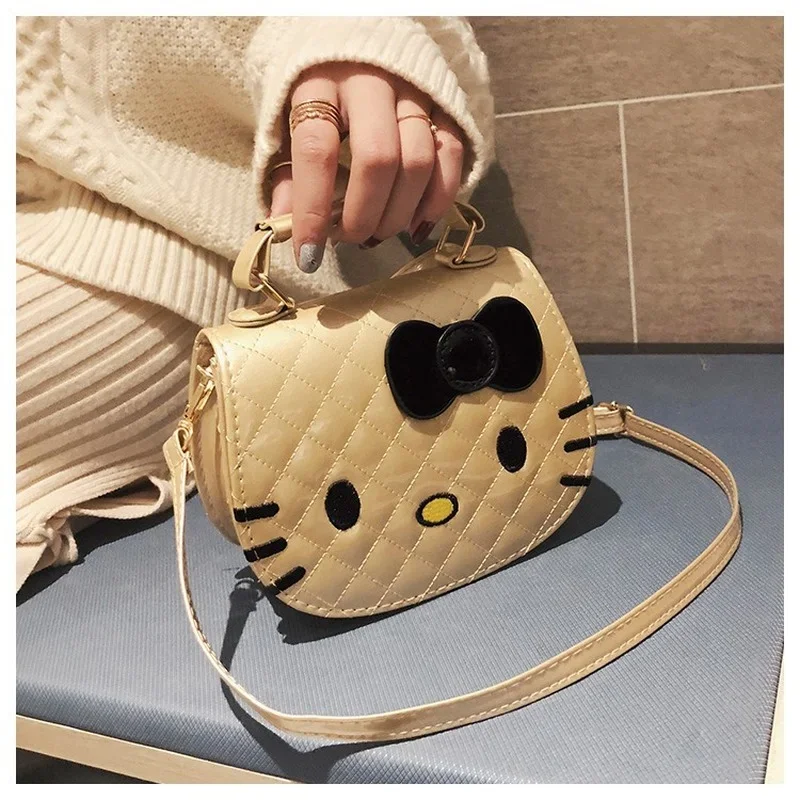 

Кошельки и сумки Hello Kitty квадратного типа из искусственной кожи, маленький квадратный чехол, сумка для губной помады Sanrio, женские сумки, косметичка, кавайный кошелек
