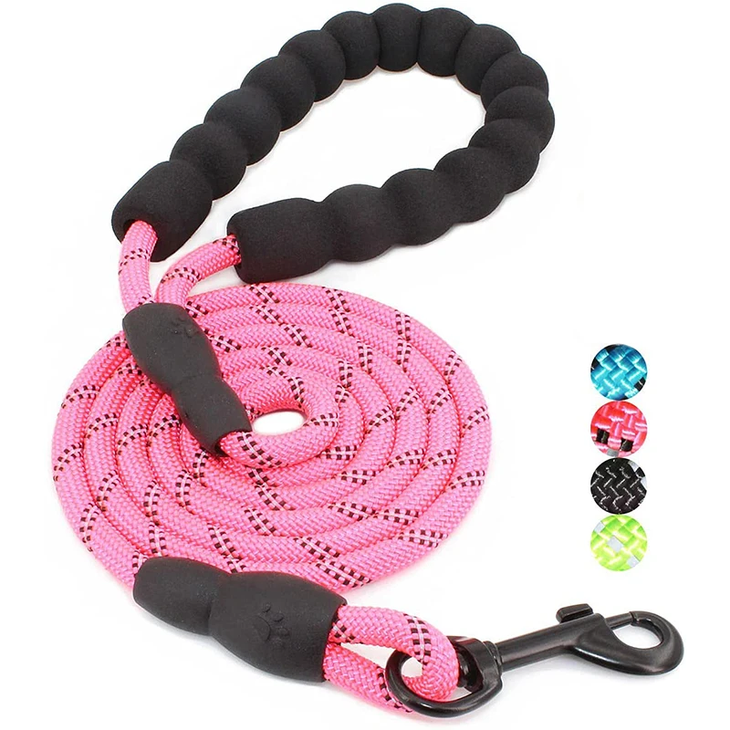 Dog Leash with Comfortable Padded Handle and Highly Reflective Threads for Small Medium and Large Dogs Dog Strap Dog Accessories