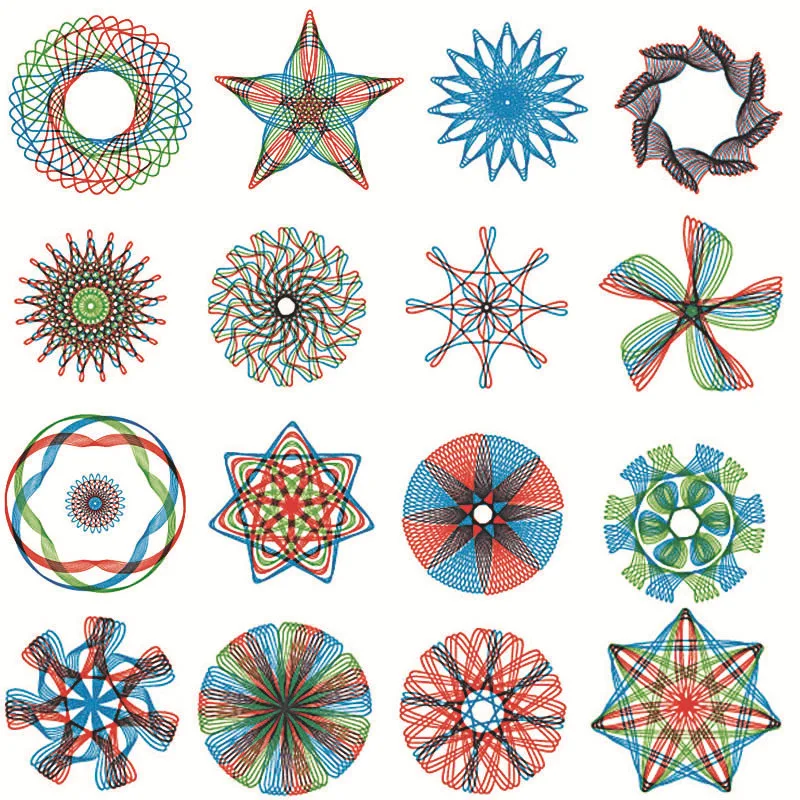 [مجموعة مكونة من 27 قطعة] لعبة سبيروغراف - تروس دقيقة + حلقات متعددة الحجم، تعليم فني/تدريب التركيز