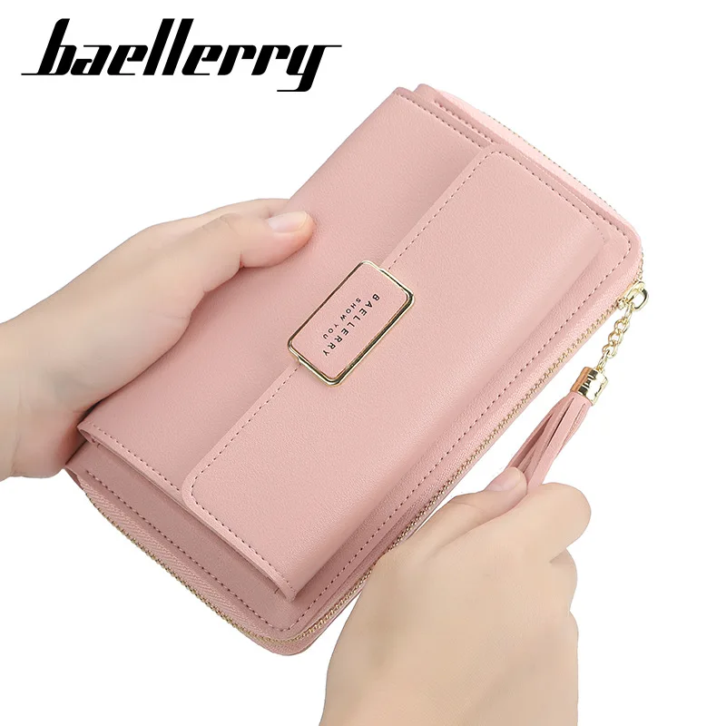 Baellerry Long Women Wallets Luxury Handbags Card Holder Big Capacity Zipper Female Purse Crossbody Women\'s Phone Bags