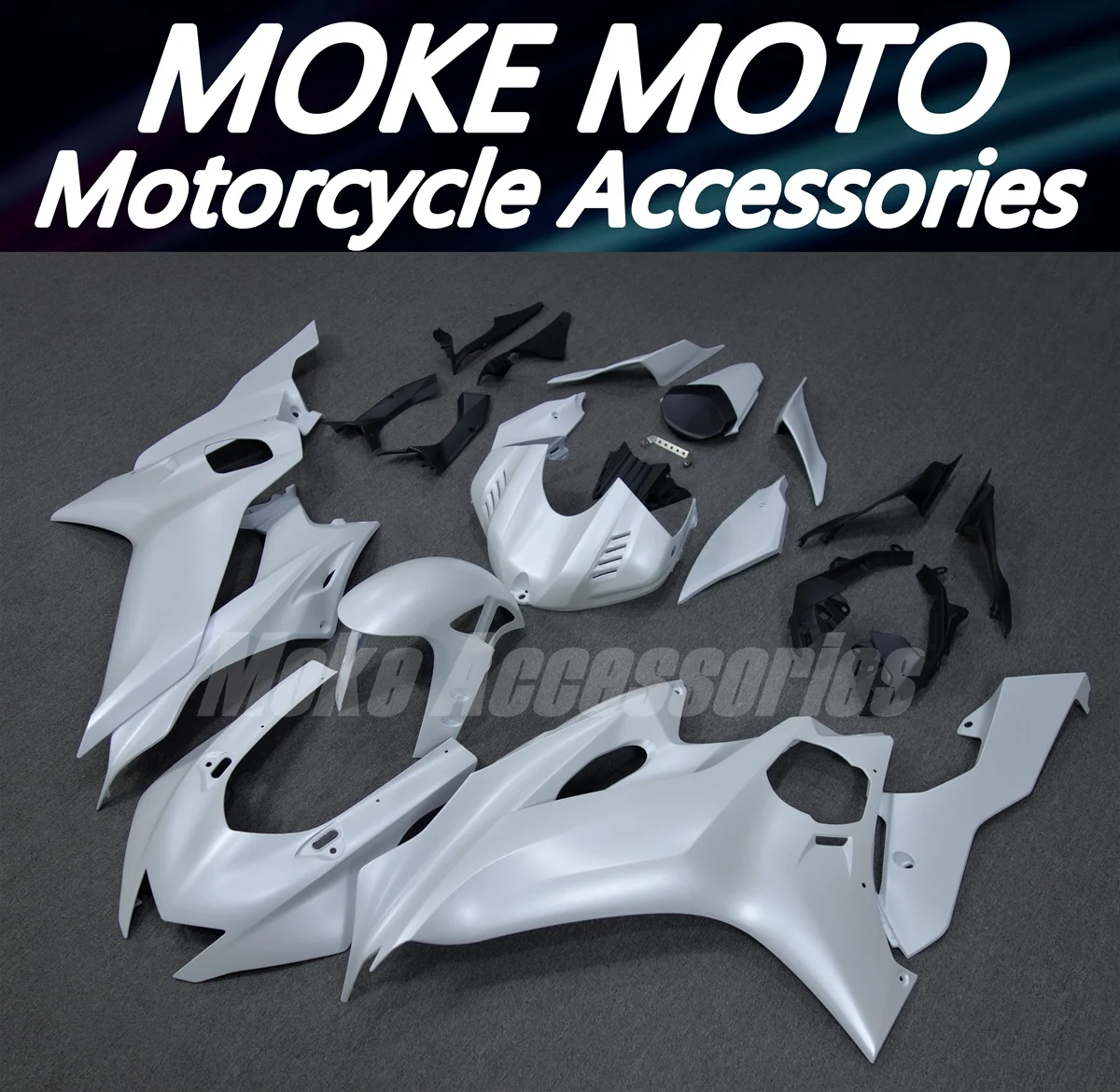 

Moke moto Fairings Kit Fit For Yzf R6 2017 2018 2019 2020 2021 2022 2023 2024 Bodywork Set Abs Injection New Matte pearl white