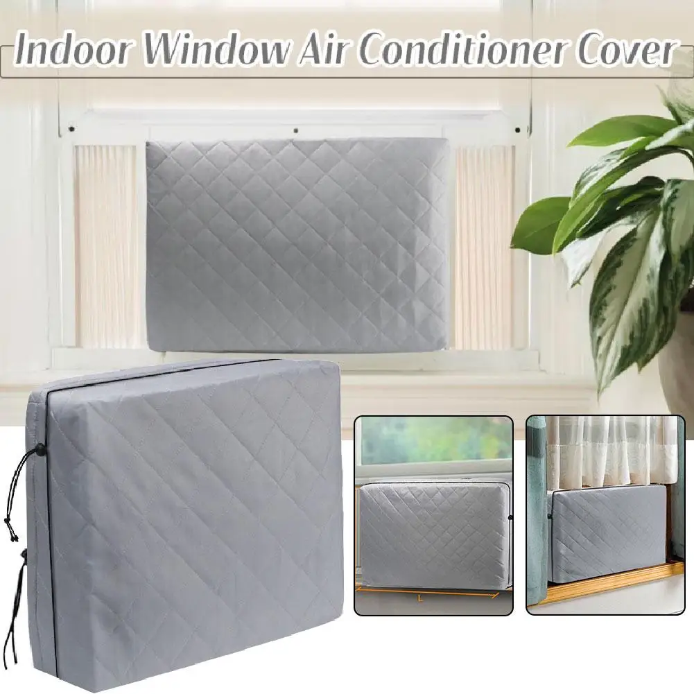 Air Conditioner Cover Outdoor Energy Saving Rainproof Prevent AC Dust Cover Insulation Film Foil Sun Exposure Cleaning Alum Q5G1