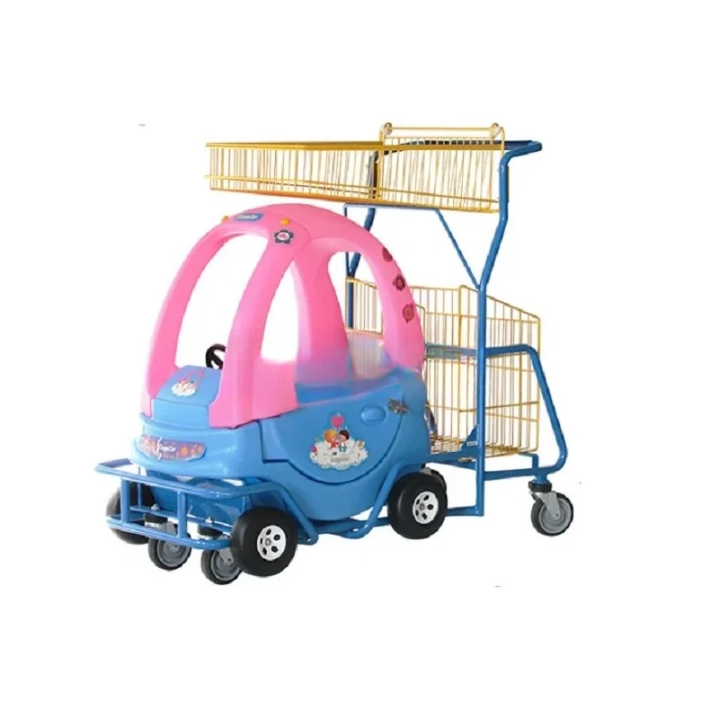 

Hot-selling supermarket children's shopping cart Shopping mall children's fun cart Airport children's trolley