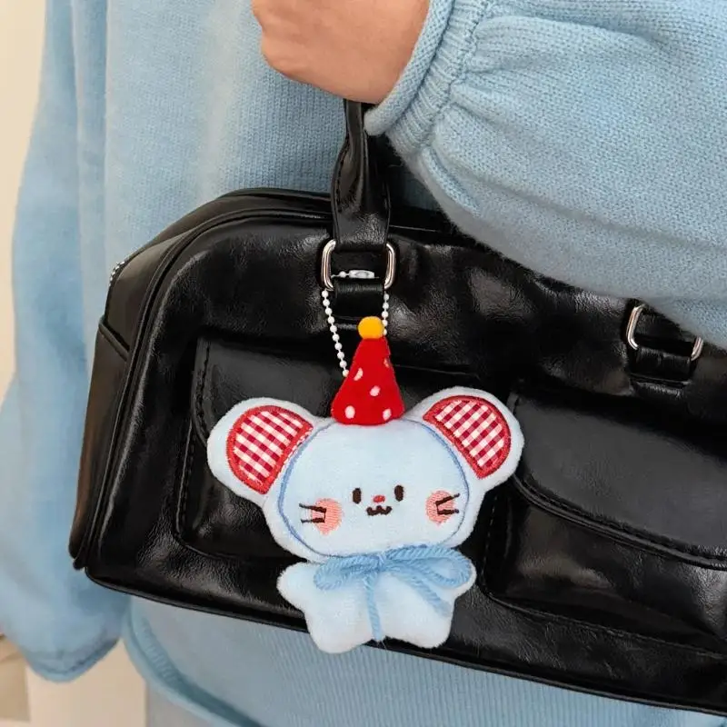 1Pc Schattige Pluche Kleine Muis Hanger Sleutelhanger Kawaii Cartoon Dier Pop Hanger Rugzak Decoratie Accessoires Knuffels Geschenken