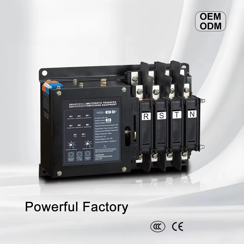 Type ATS Switch Automatic Transfer Switch Changeover Switch  with Controller  32A 3P/4P ATS 63A 100A 250A 400A 630A