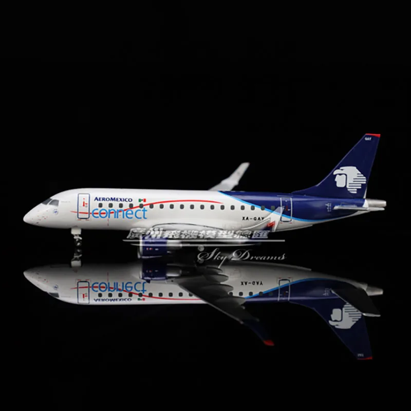 JCWINGS Die Cast 1:400 Scale Mexico LH4187 Aeromexico ERJ-170LR XA-GAY Domestic Alloy Aircraft Model Collection Toy Gift Display