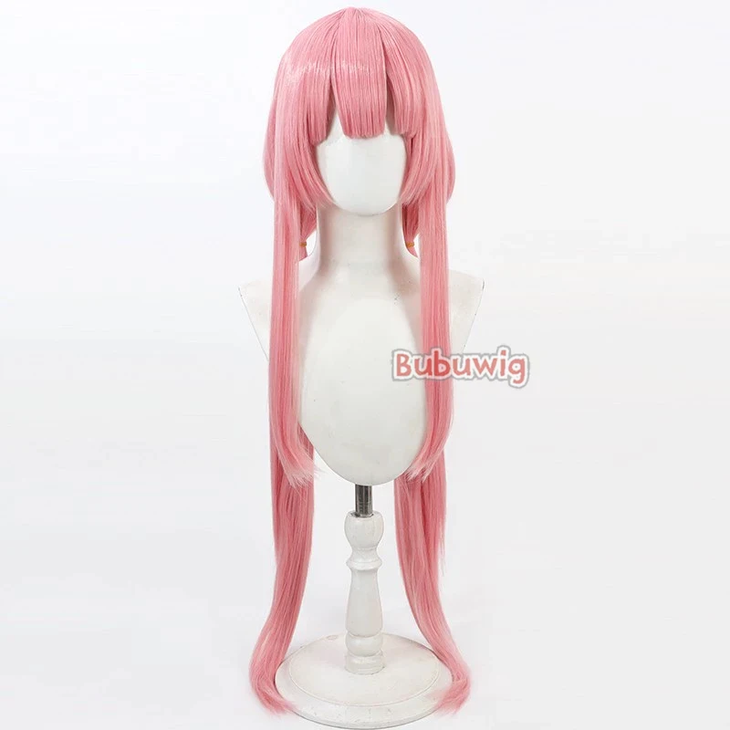Bubuwig สังเคราะห์ผม Perseus คอสเพลย์วิกผม Azur Lane Perseus บทบาทเล่นฮาโลวีน 100 ซม.ยาวตรงวิกผมสีชมพูทนความร้อน