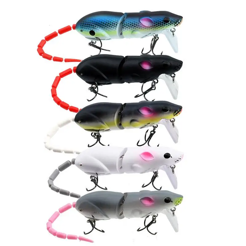 Mice Lures For Bass Fishing Realistic Hard Fishing Lure 5X Multifunctional Hard Fishing Swimbaits Realistic Mice Hard Fishing