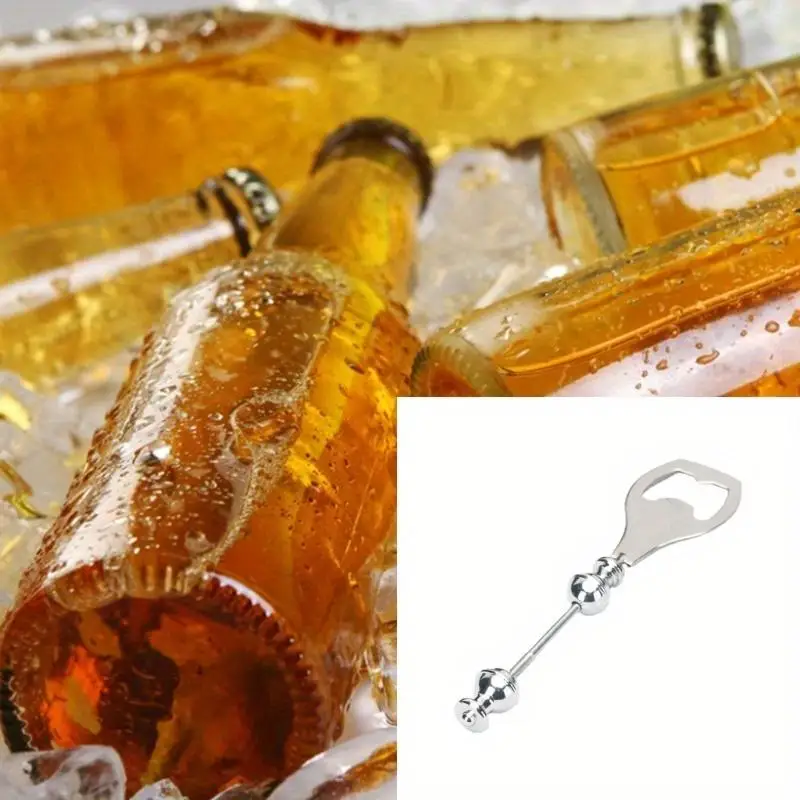 1Pc Stainless Steel Bottle Opener Customizable DIY Beaded Beer Opener for Kitchen Wedding Party Bar Home Restaurant Durable