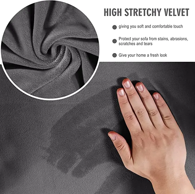 Imagem -04 - Velvet Reclinável Sofá Cobre Assento Reclinável Sofá Slipcovers Stretch Reclinável Sofá Capa Almofada Móveis Protector Pcs