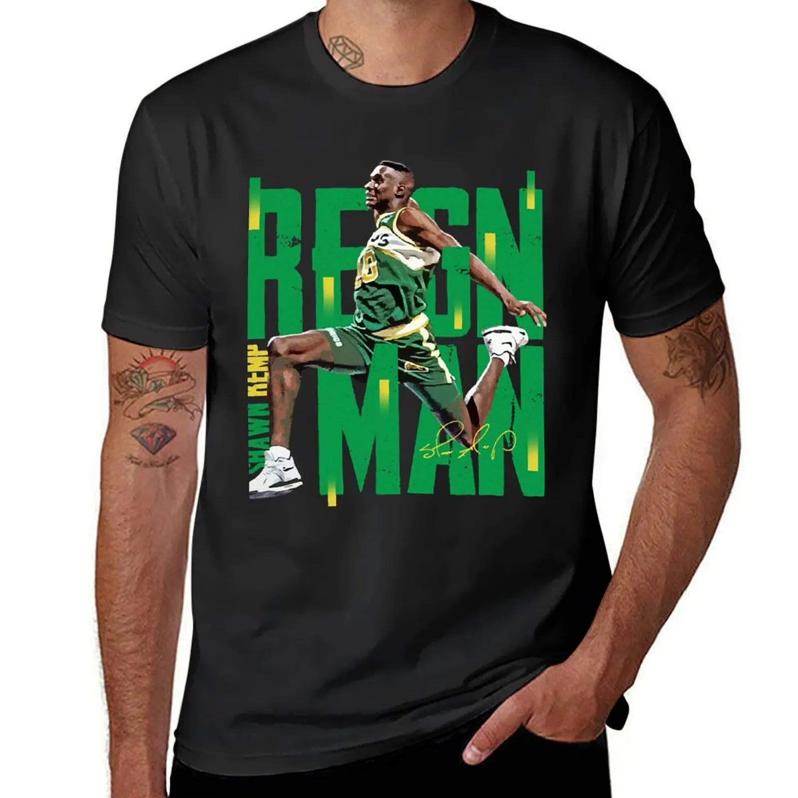 

Shawn Kemp T-Shirt T-Shirt anime clothes blanks kawaii clothes mens white t shirts