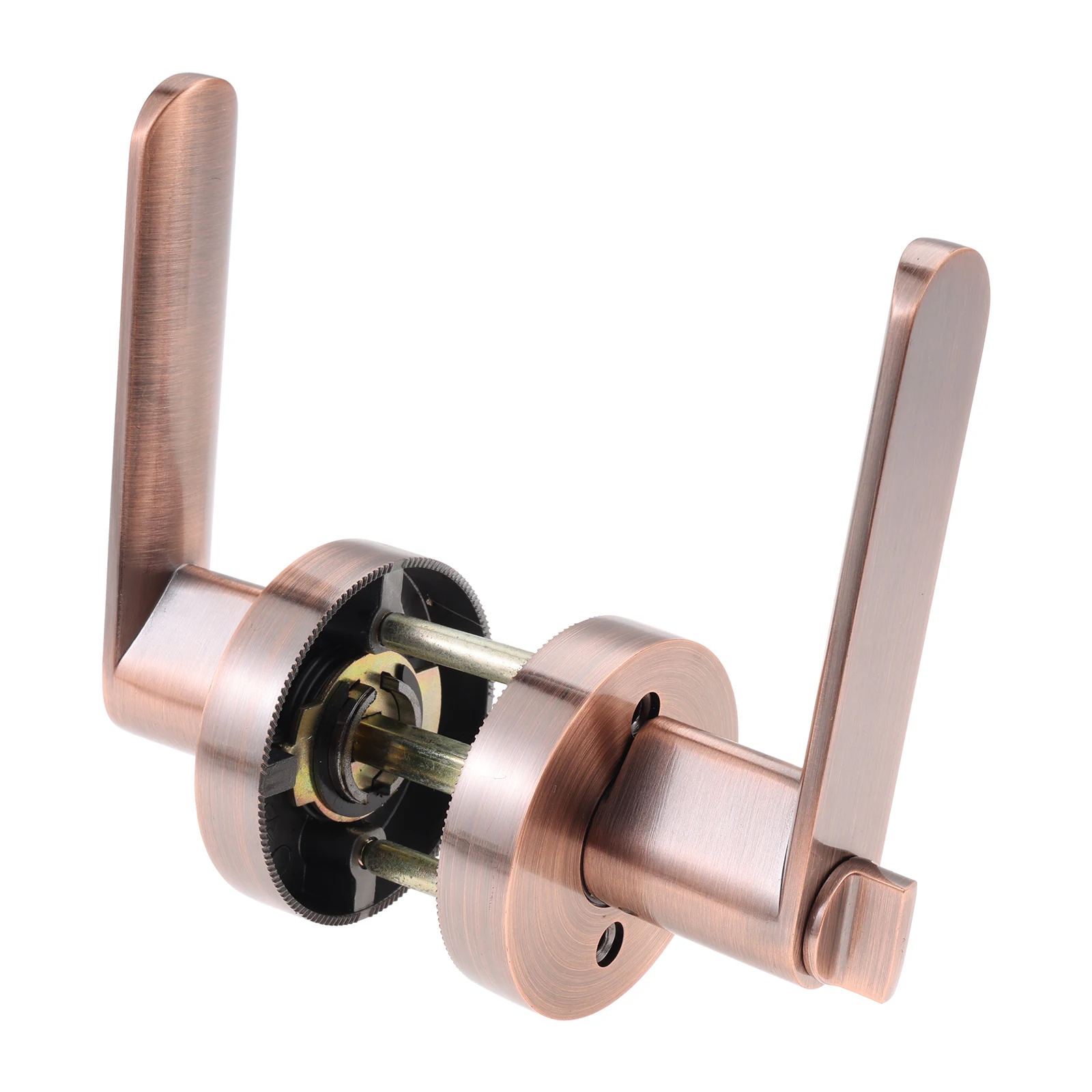 Silver/black/bronze Reversible  Door Handle Knob with Lock and Key Security Door Lock Set Entry Door Lever for Bedroom Bathroom