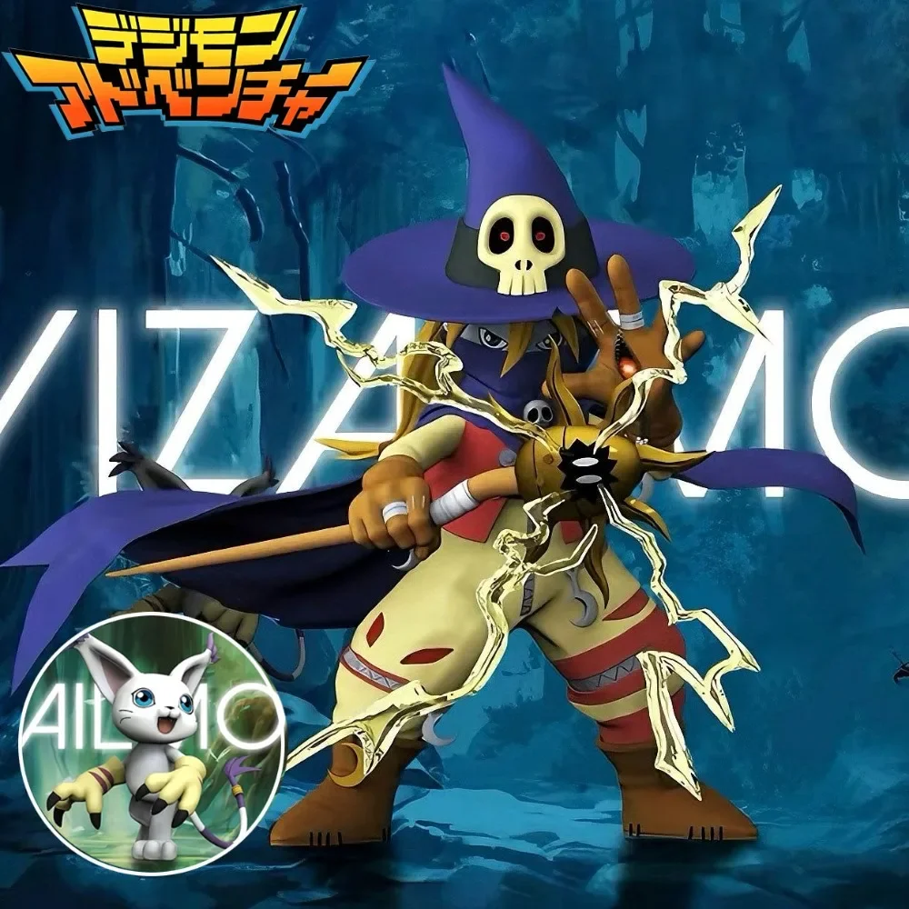 Figura de aventura de Digimon de Anime de 3,5-11,5 cm, figura de acción de Wizarmon y Tailmon, estatua de Pvc, adorno de escritorio, juguetes de modelos coleccionables
