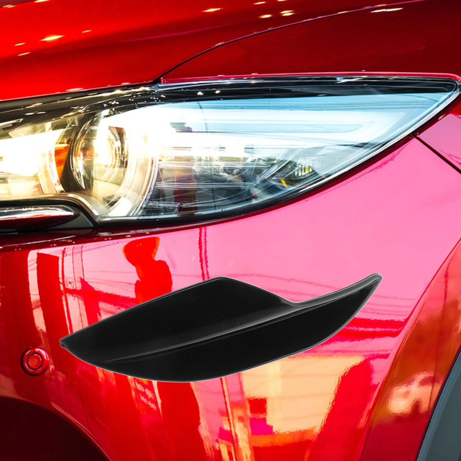 

2Pairs Carbon Fiber Wind Deflector Spoiler Aerodynamic Design High Speed Handling PVC Material Universal Car Accessory