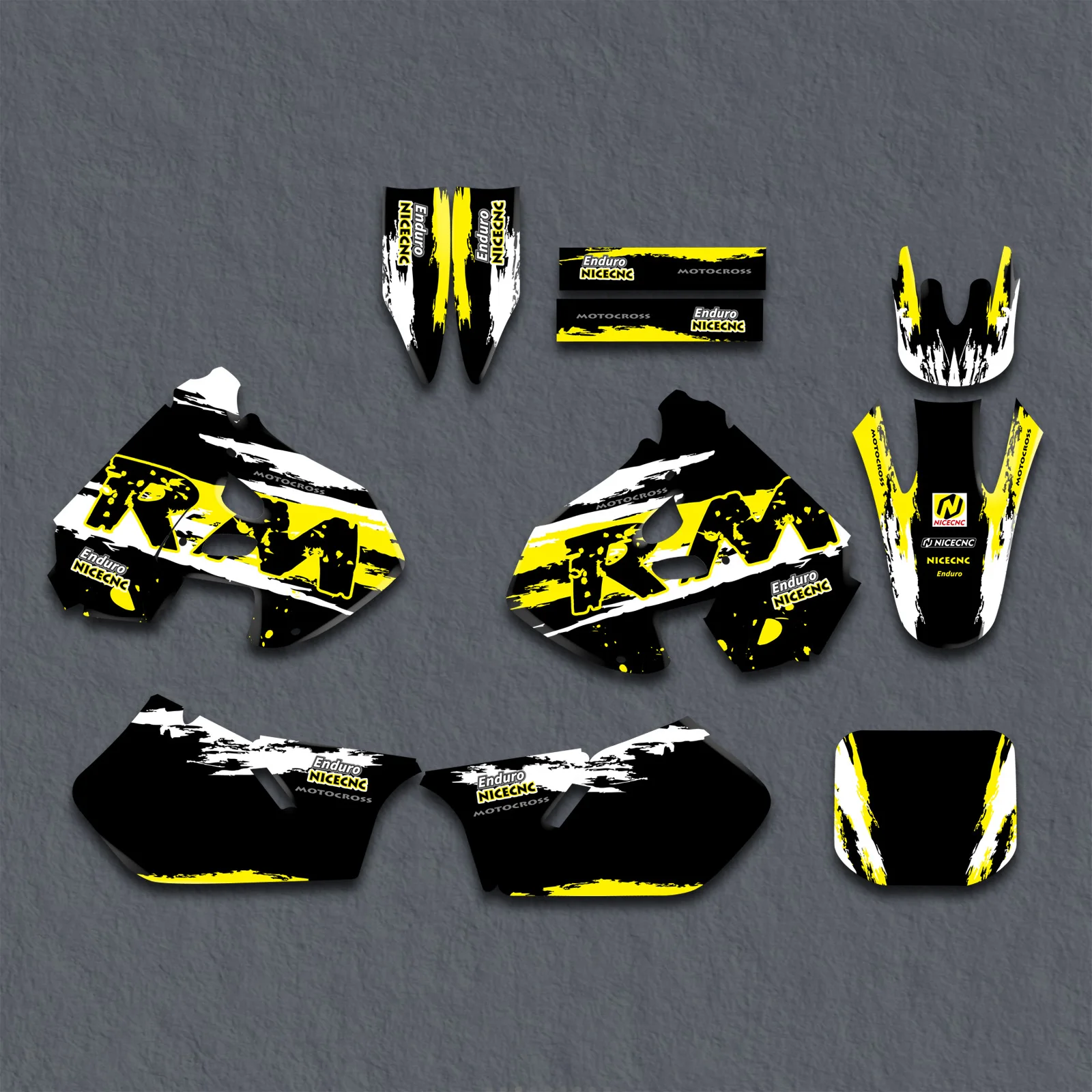 

NICECNC For Suzuki RM 125 RM 250 RM125 RM250 1999 2000 Motocross Fairing Graphics Background Decal Sticker Personality Customize
