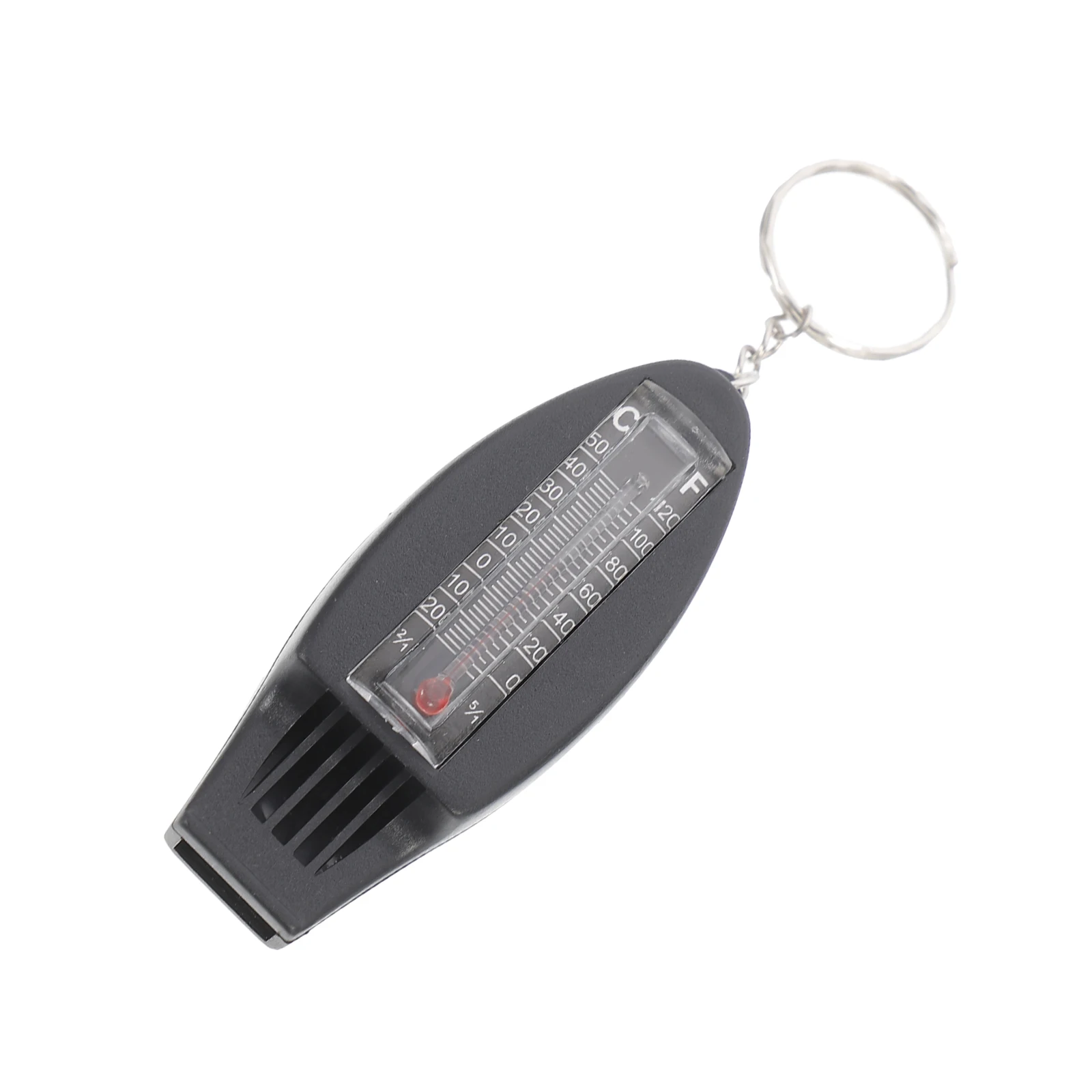 

Plastic Survival Whistle Compass Magnifying Glass Thermometer Keychain Outdoor Camping Emergency Gear Multi functional Four in