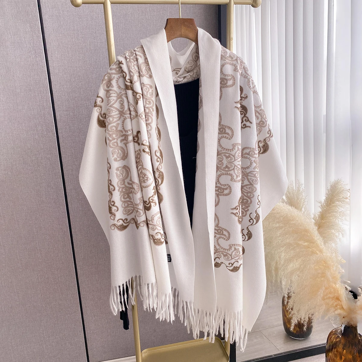 Luxury High Quality Embroidery - Embroidery Pashmina ulasan dan harga