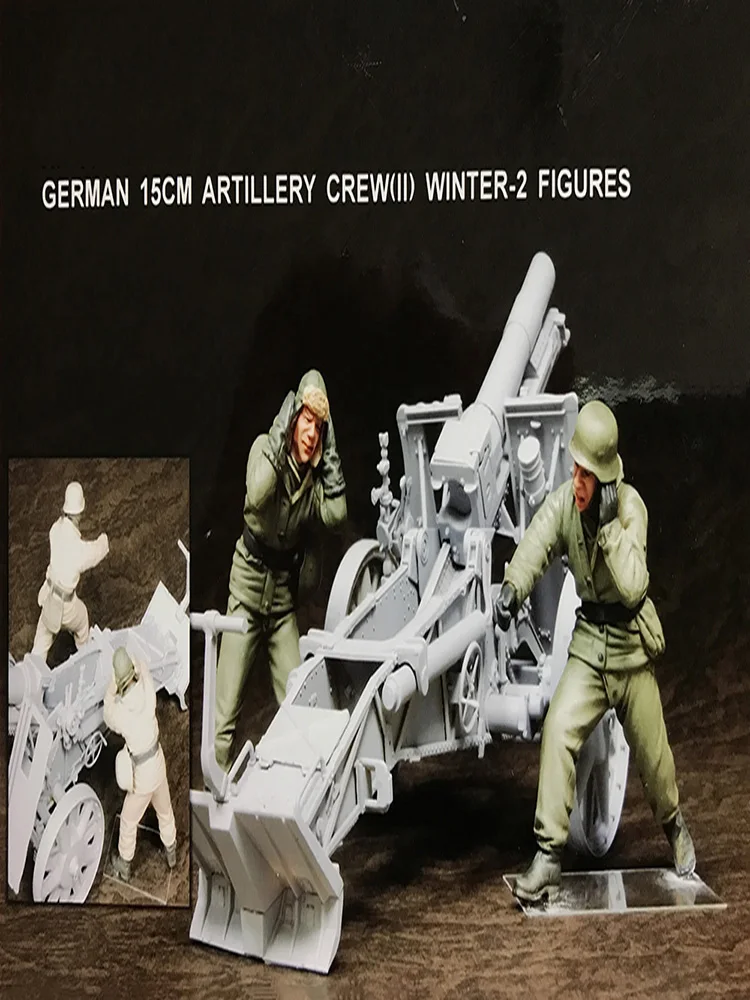 Unpainted Kit 1/35   Artillery Crew winter  2 figure Resin Figure Model Kit Resin Kit Unassambled