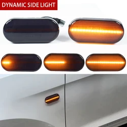 2 uds señales de giro Led dinámicas lámpara de luz de posición lateral para VW Volkswagen Bora Golf 3/4 Passat 3B Polo 6N Sharan
