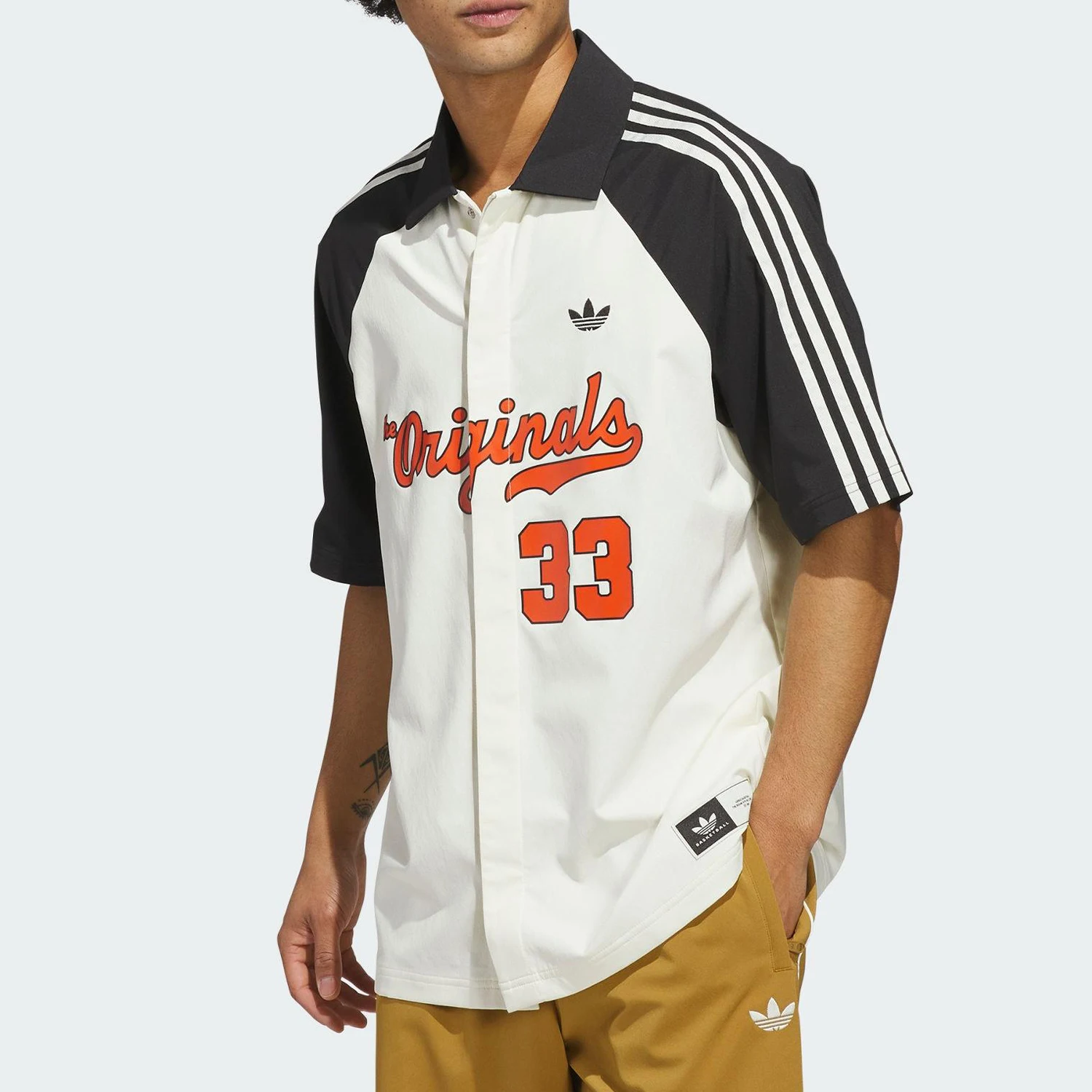 

Adidas genuine Three Stripes Men's Patchwork Casual Shirt JM0514