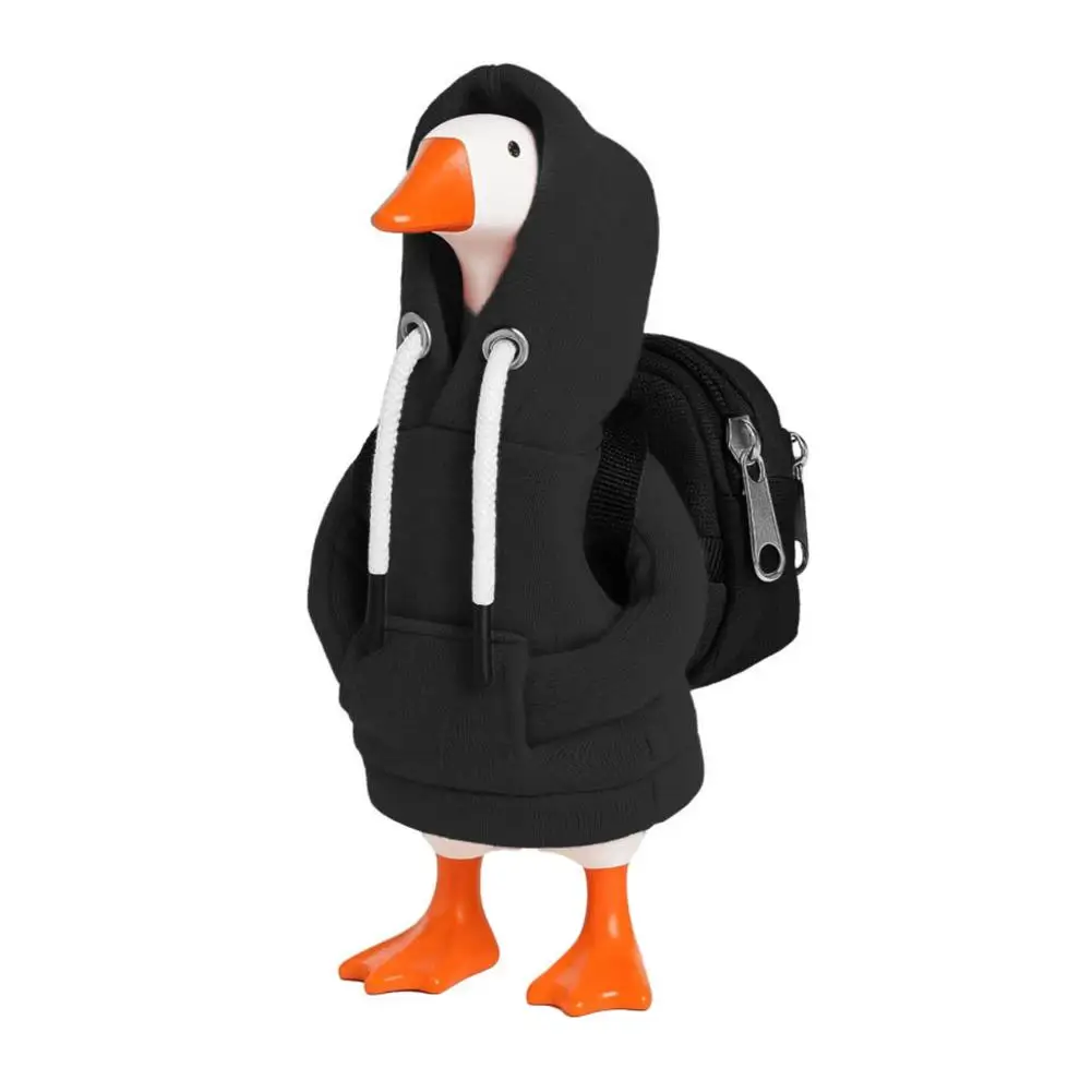 Funny 7 Inch Goose Outfits Hoodies Soft Solid Color Mini Porch Goose Hoodies Tabletop Goose Costume for Table Decoration