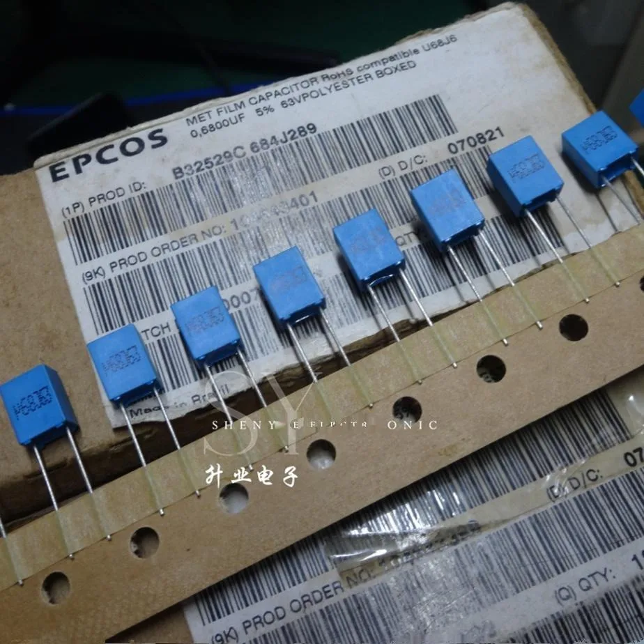 10 uds/20 piezas Uds EPCOS 0,68 uf/63v 680nf u68 684 nuevo condensador de película delgada B32529C684J289