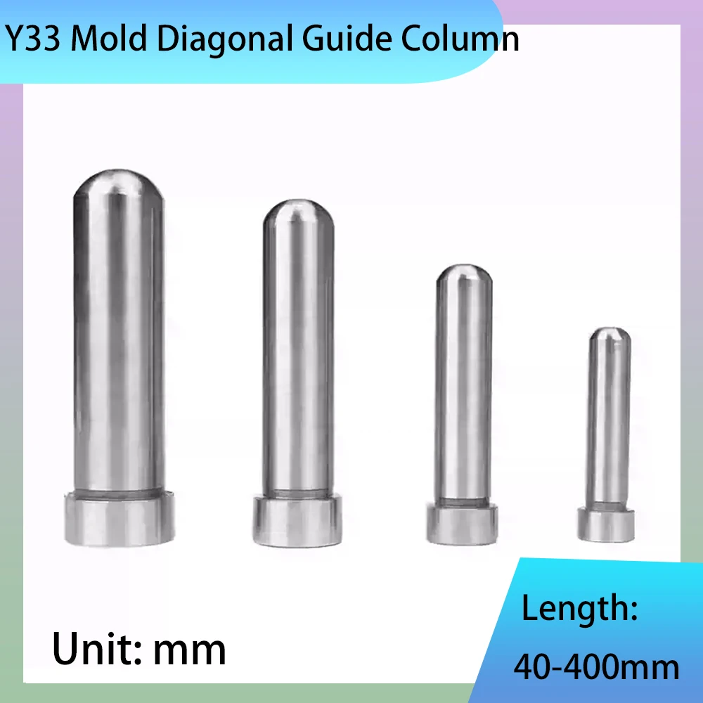 1pcs Y33 Plastic Mold Oblique Guide Column 40Cr Alloy Steel Round Head Slider Precision Guide Column Injection Mold L=40mm-300mm