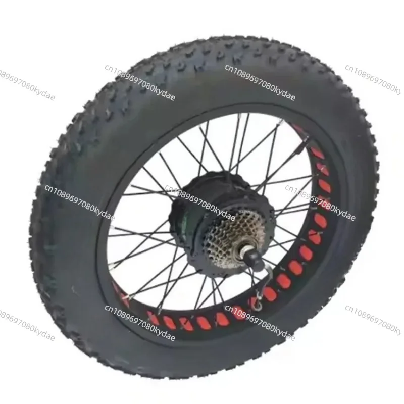 20 Inch Fat Tire 20x4.0 Brushless Geared Rear Hub Motor 48V 52V 750W 1000W Electric E‑Bike Conversion Replacement Part