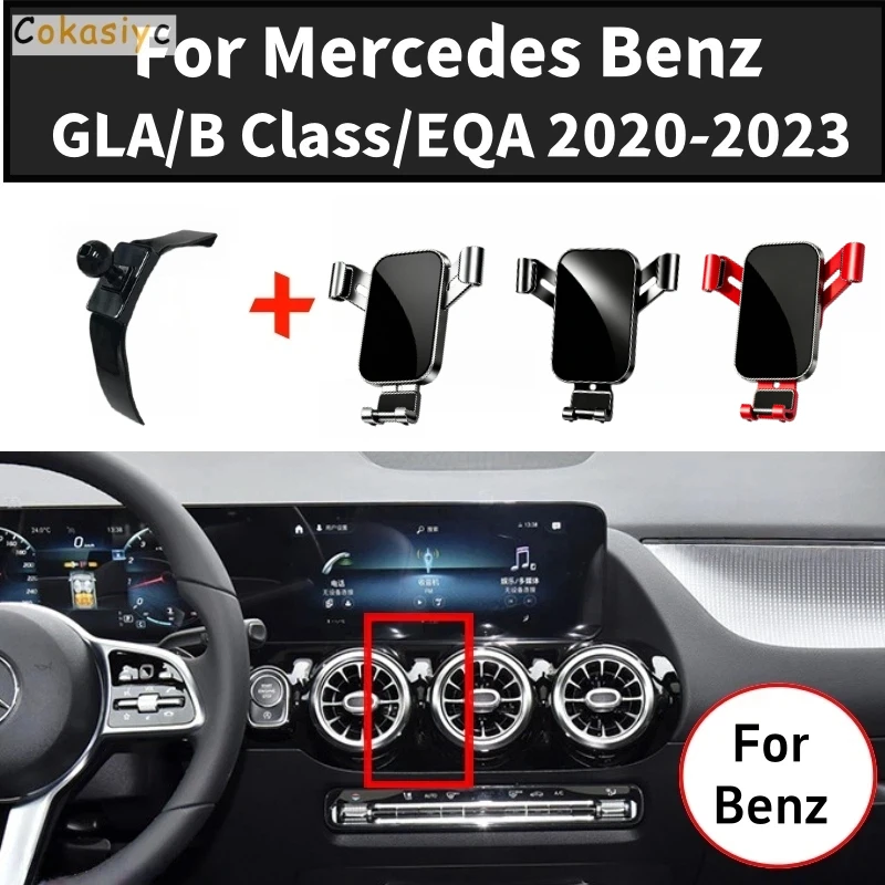 Für Mercedes Benz GLA 2020-2023 B-Klasse 2020-2022 EQA 2022-2023 Auto-Handyhalterung Schwerkraft-Auto-Handyhalterung für Lüftungsschlitze Auto-Zubehör – Detail 1