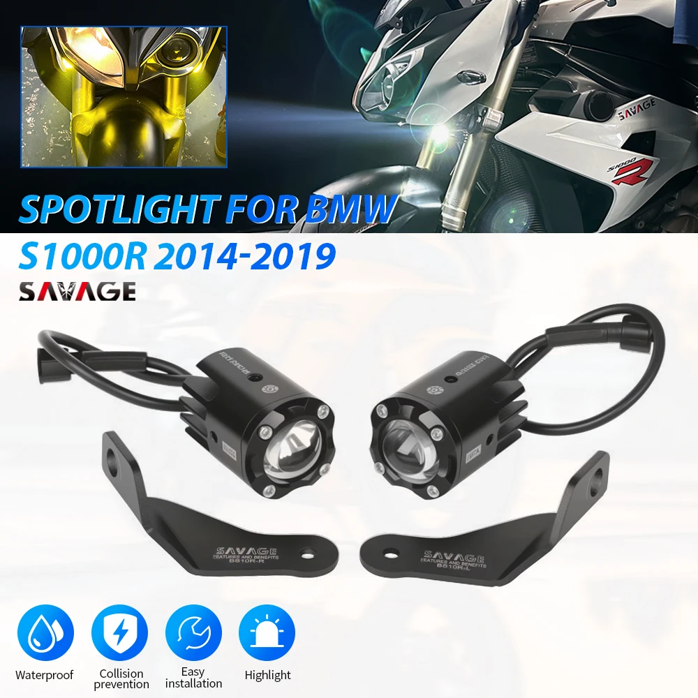 

Противотуманные фары для мотоцикла, вспомогательный прожектор для BMW S1000R 2014-2019, передние фары дальнего света, светодиодные фары, дневные ходовые огни S 1000R
