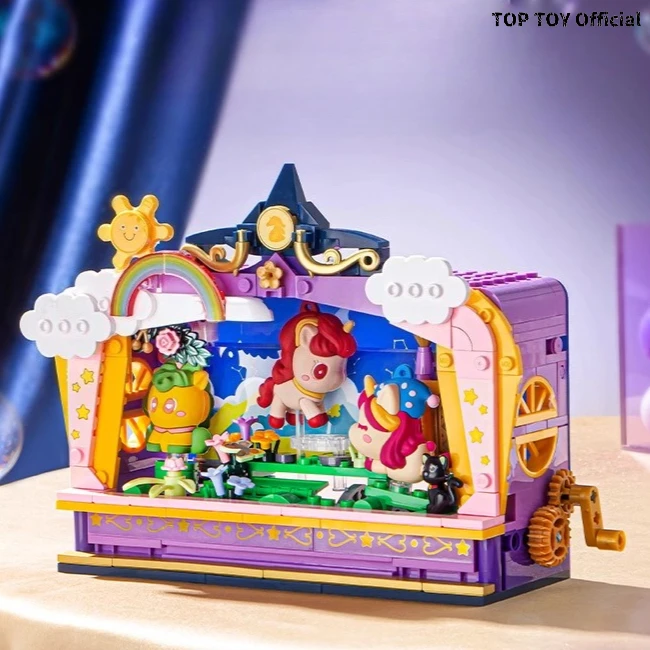 

Unicorn Stage Building Blocks Small Particles Children's Assembled Toys Construction Model Desktop Ornaments Birthday Gift